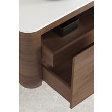 Boyd 750mm Walnut Wall Hung Vanity with Basin & Shaving Cabinet Package